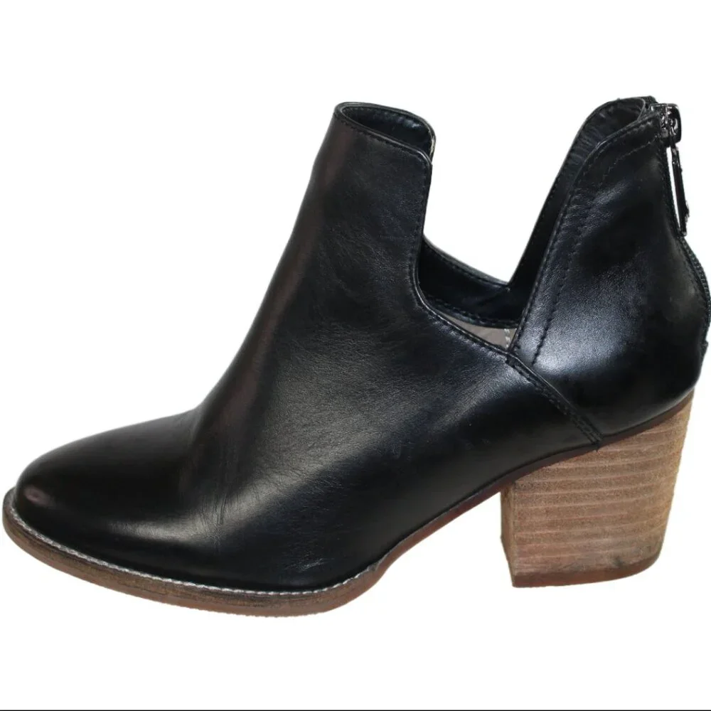 Blondo Neda Black Leather Waterproof Split Ankle Boot, Size 7.5 - Picture 7 of 11